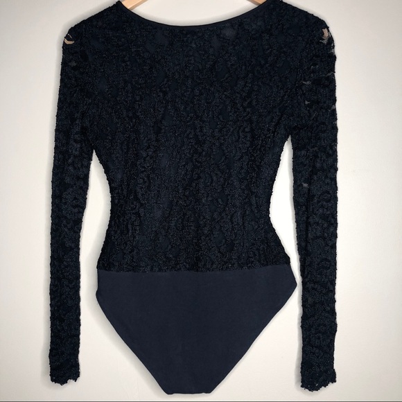 SOLD!! Ann Taylor Black Lace Bodysuit - Picture 2 of 4